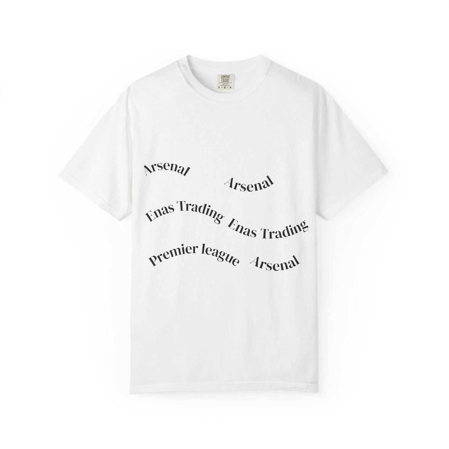 Wavy Repeated "I was Trading" Graphic T-Shirt